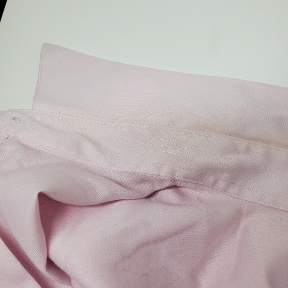 Geoffrey Beene Pink Sateen Blouse Button Down Dress Shirt - Picture 7 of 13